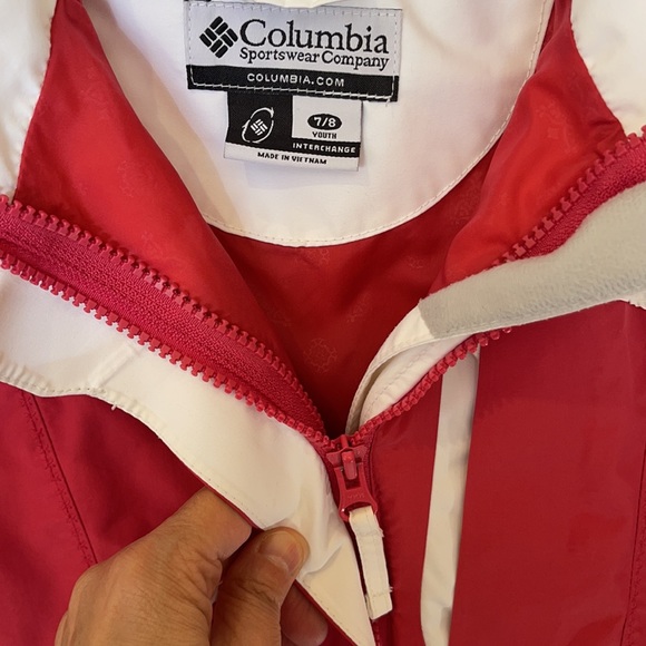 Columbia jacket 7/8 youth Coral and beige - Picture 4 of 16